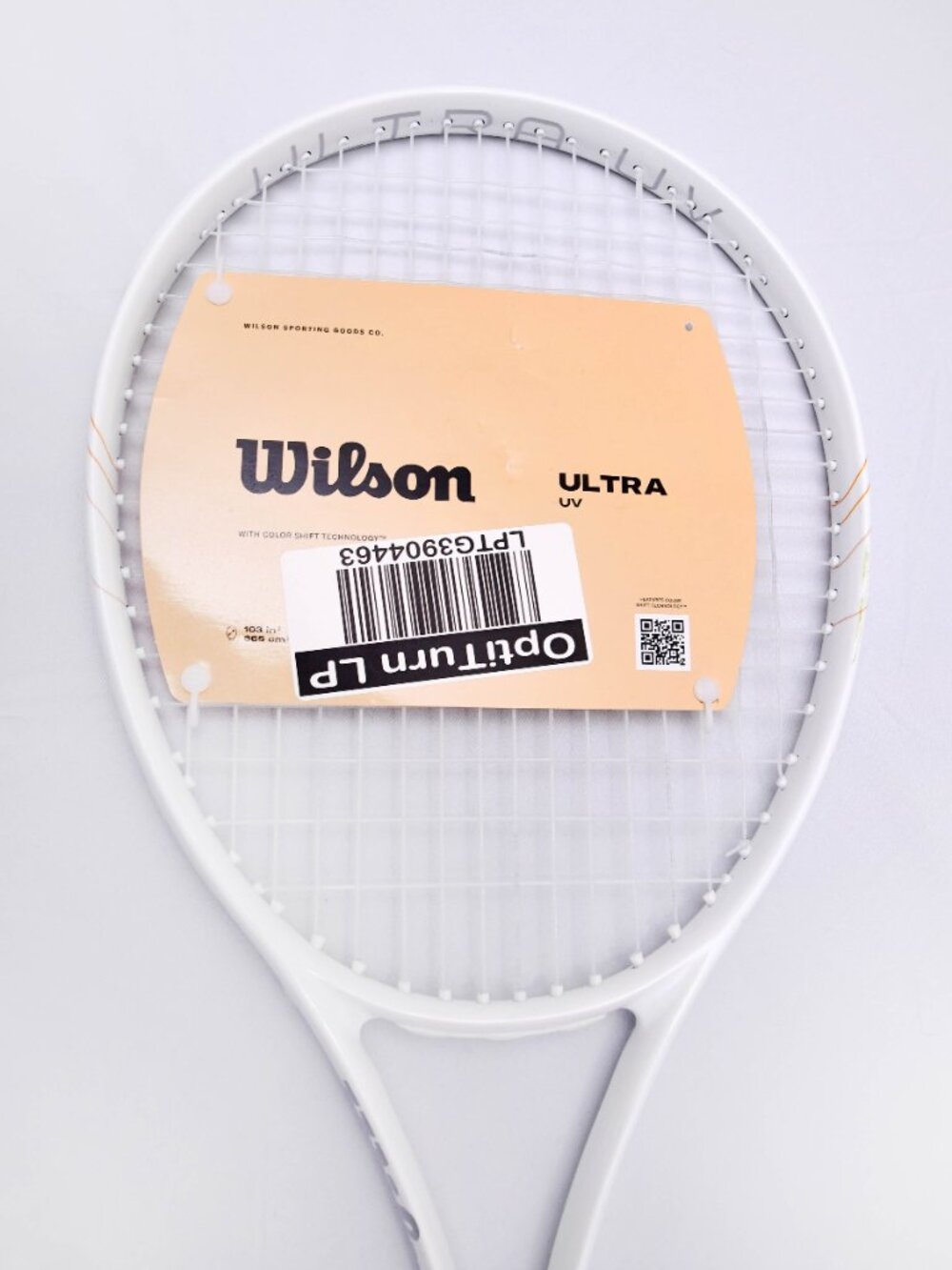 WILSON ULTRA UV RACQUET - GRAPHITE TRADITIONAL FRAME 4-3/8" GRIP 103 HEAD WHITE - Picture 5 of 7